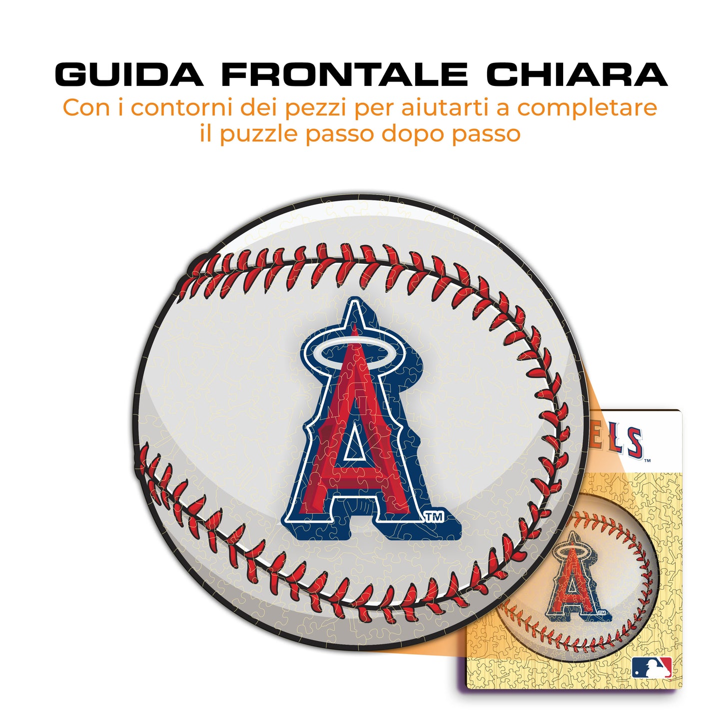 Los Angeles Angels™ Palla - Puzzle di Legno