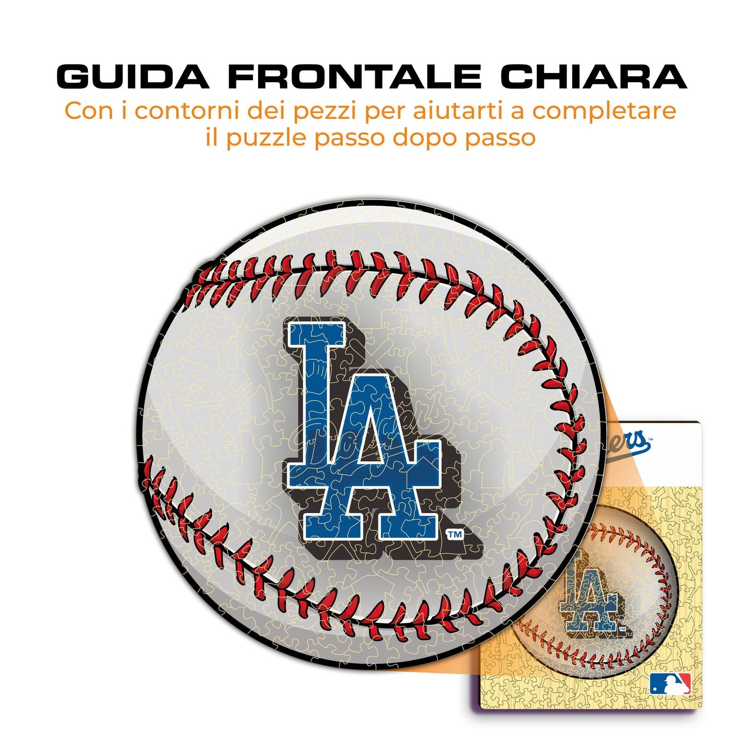 Los Angeles Dodgers™ Palla - Puzzle di Legno