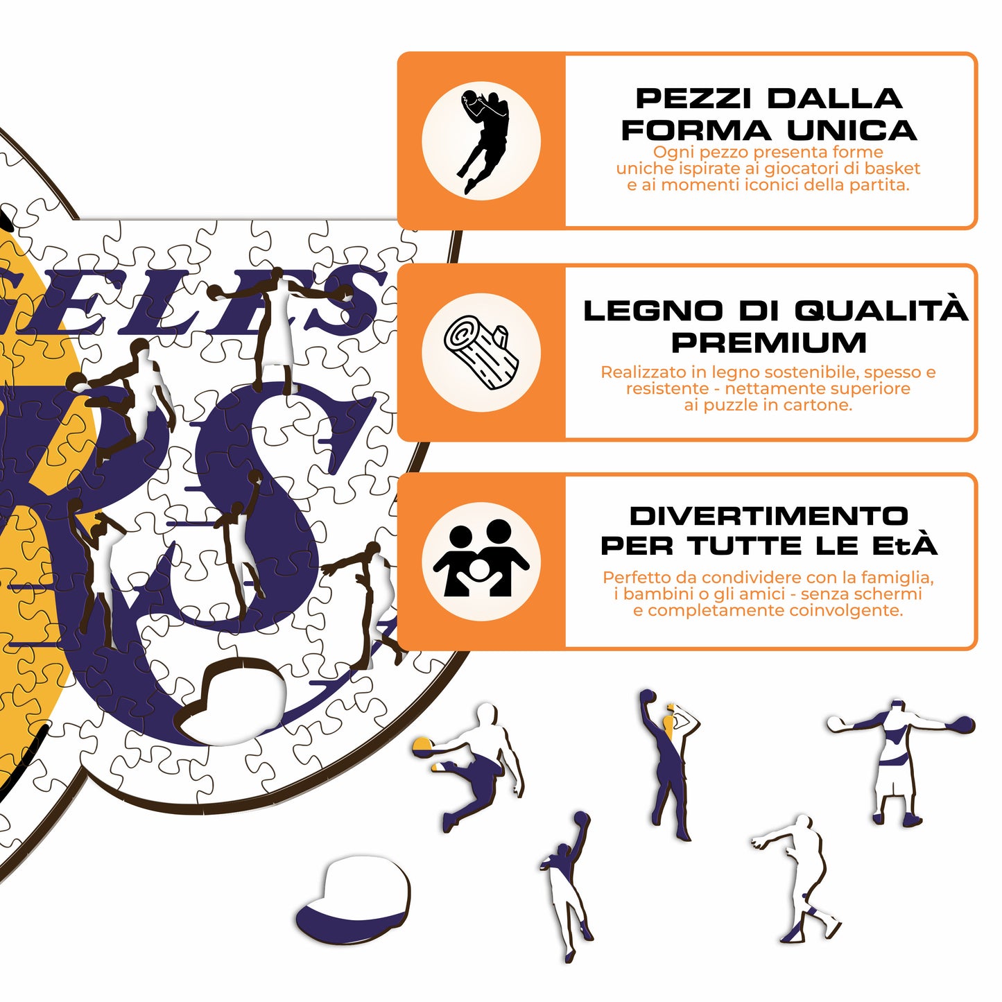 Los Angeles Lakers™ Logo - Puzzle di Legno