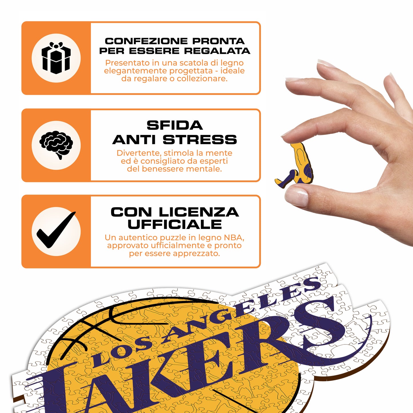 Los Angeles Lakers™ Logo - Puzzle di Legno