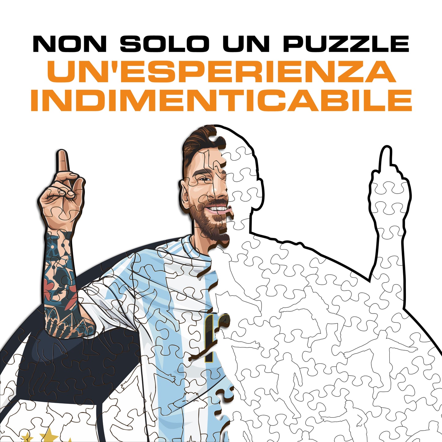 Lionel Messi - Puzzle di Legno