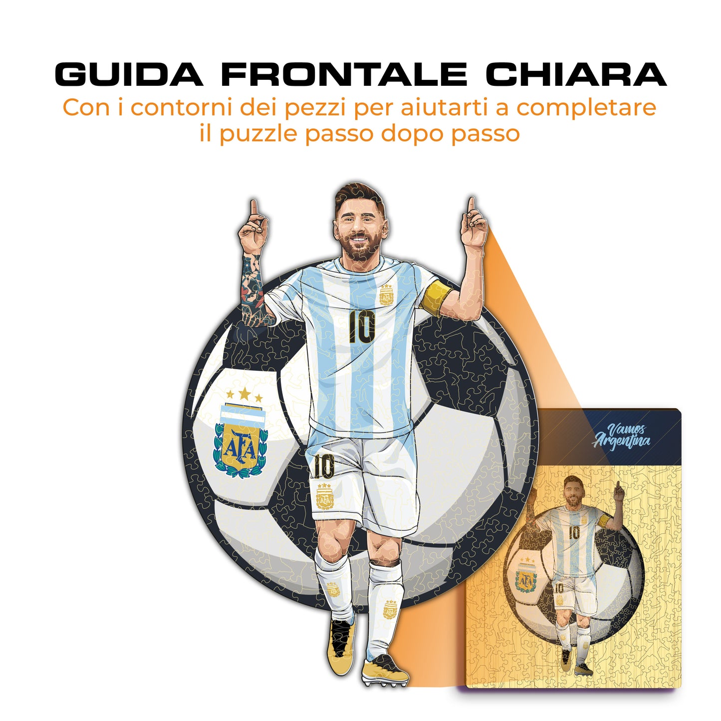 Lionel Messi - Puzzle di Legno