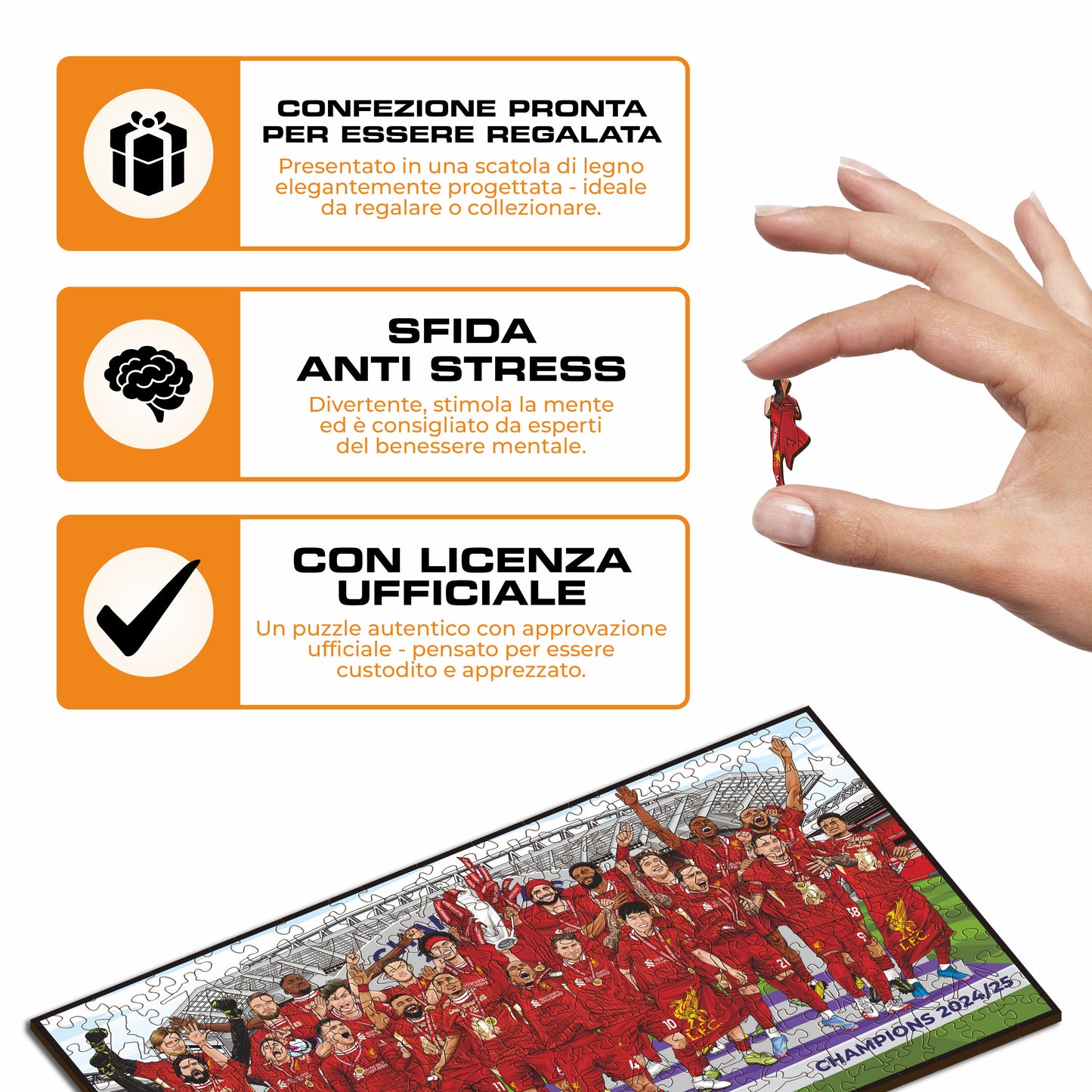 Liverpool FC® Premier League Champions 24/25 - Puzzle di Legno