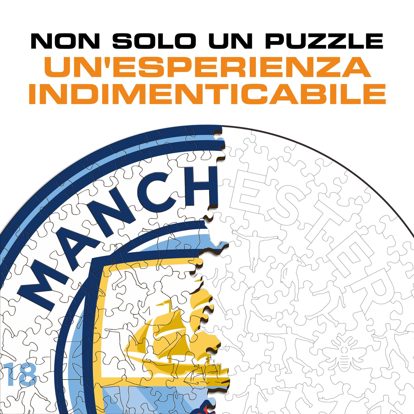 Logo Manchester City® - Puzzle di Legno