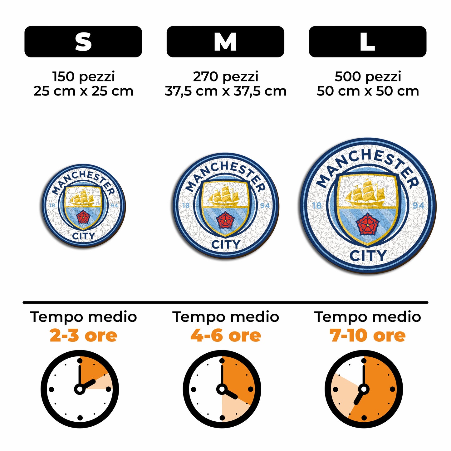 Logo Manchester City® - Puzzle di Legno