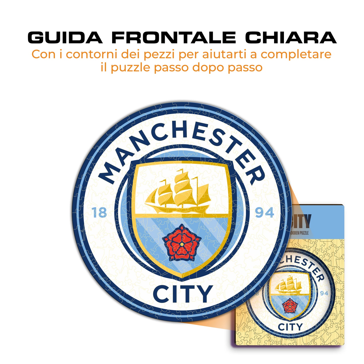 Logo Manchester City® - Puzzle di Legno