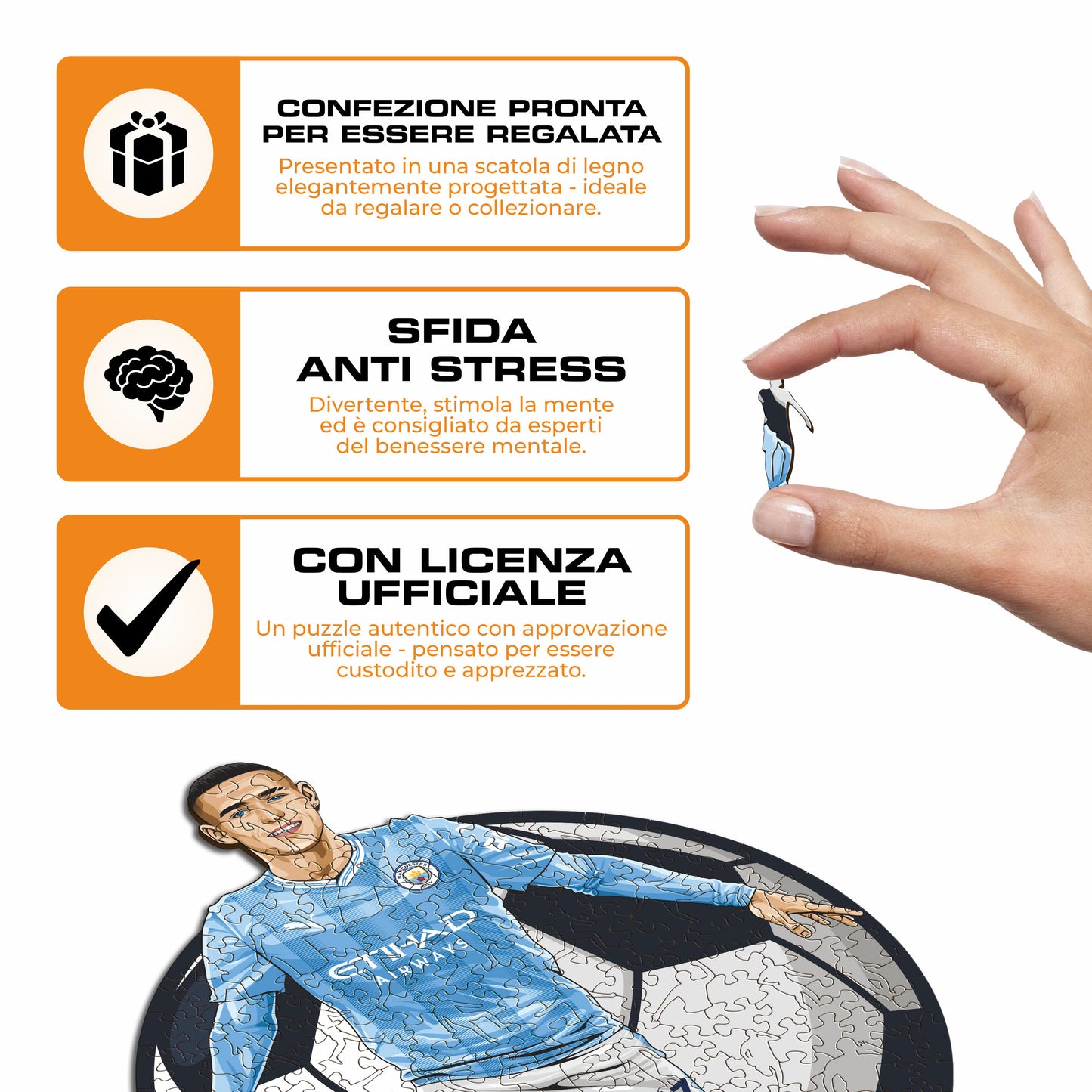 Phil Foden - Puzzle di Legno