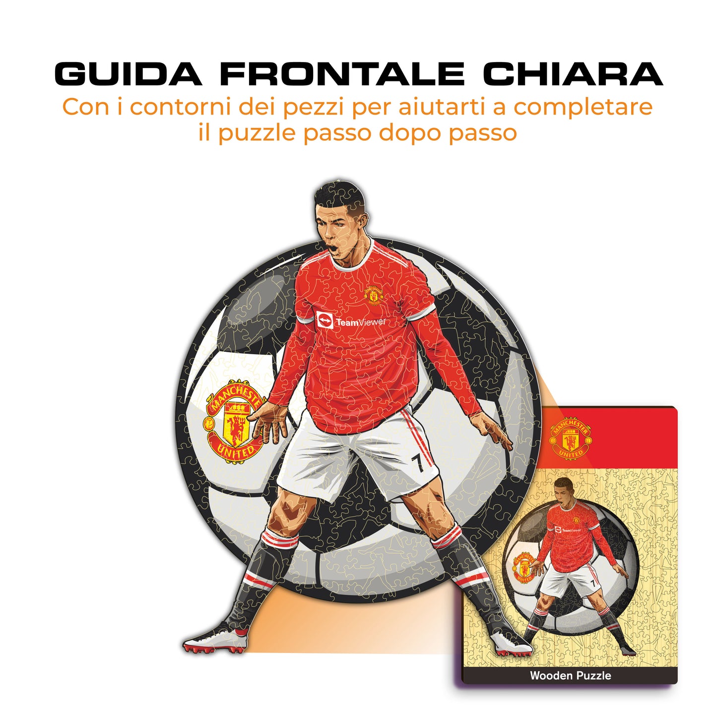 Cristiano Ronaldo - Puzzle di Legno