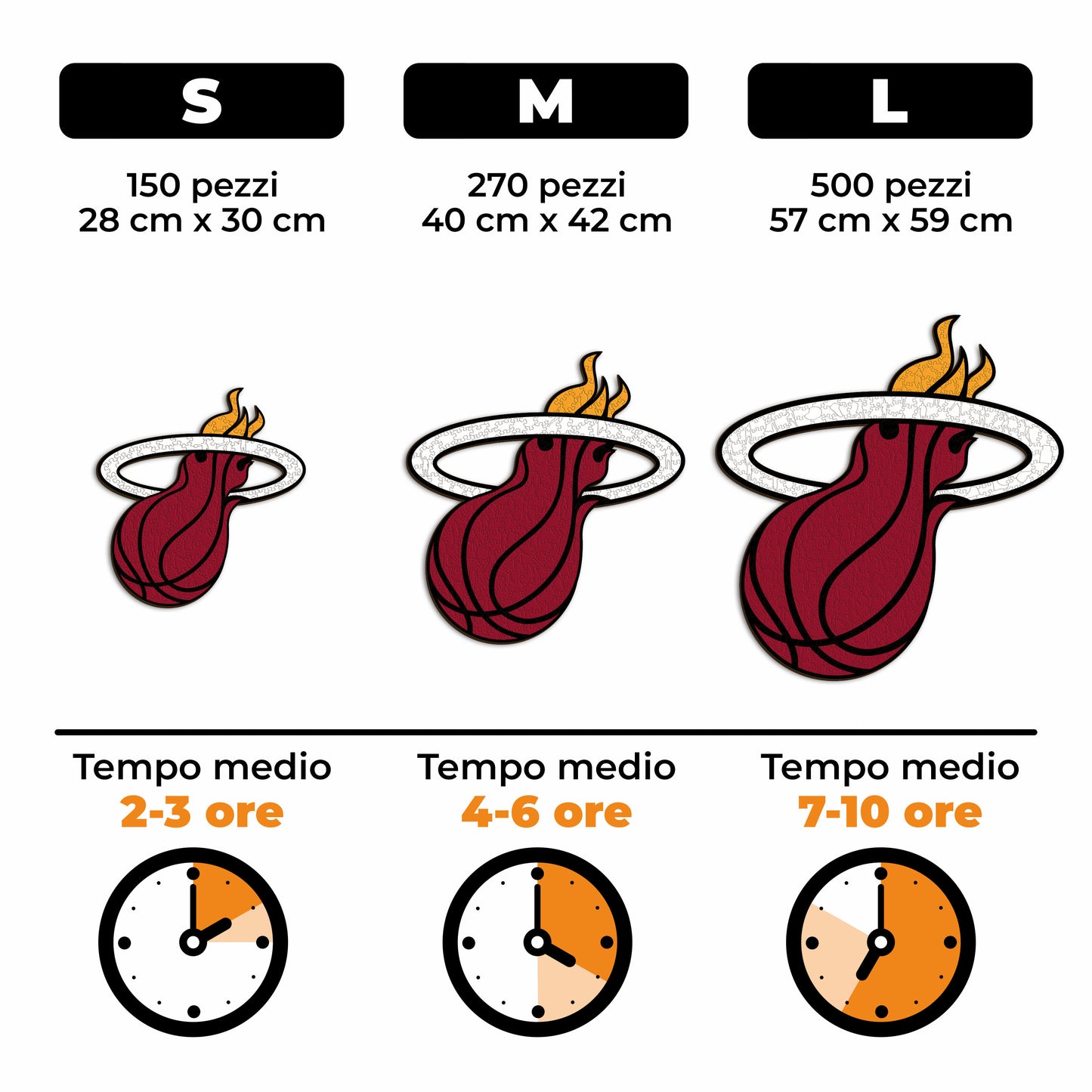 Miami Heat™ Logo - Puzzle di Legno