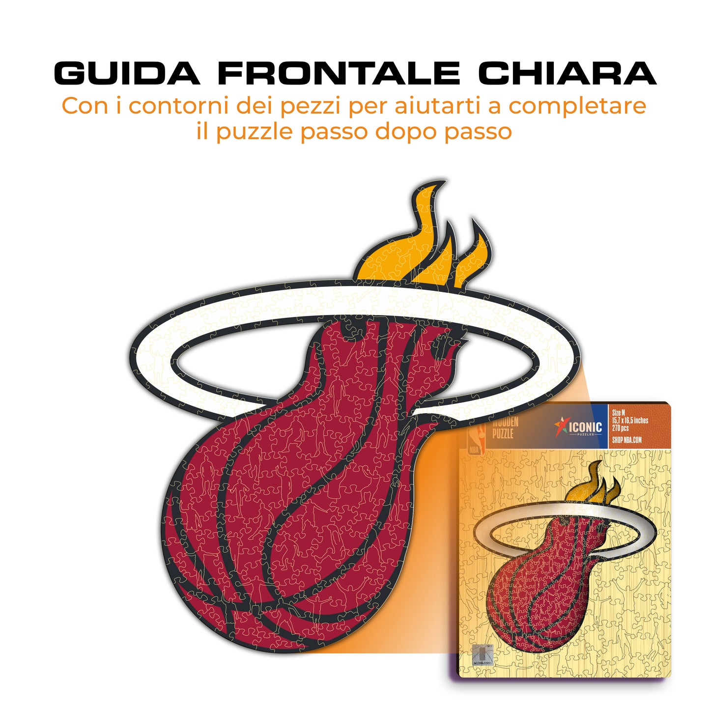 Miami Heat™ Logo - Puzzle di Legno
