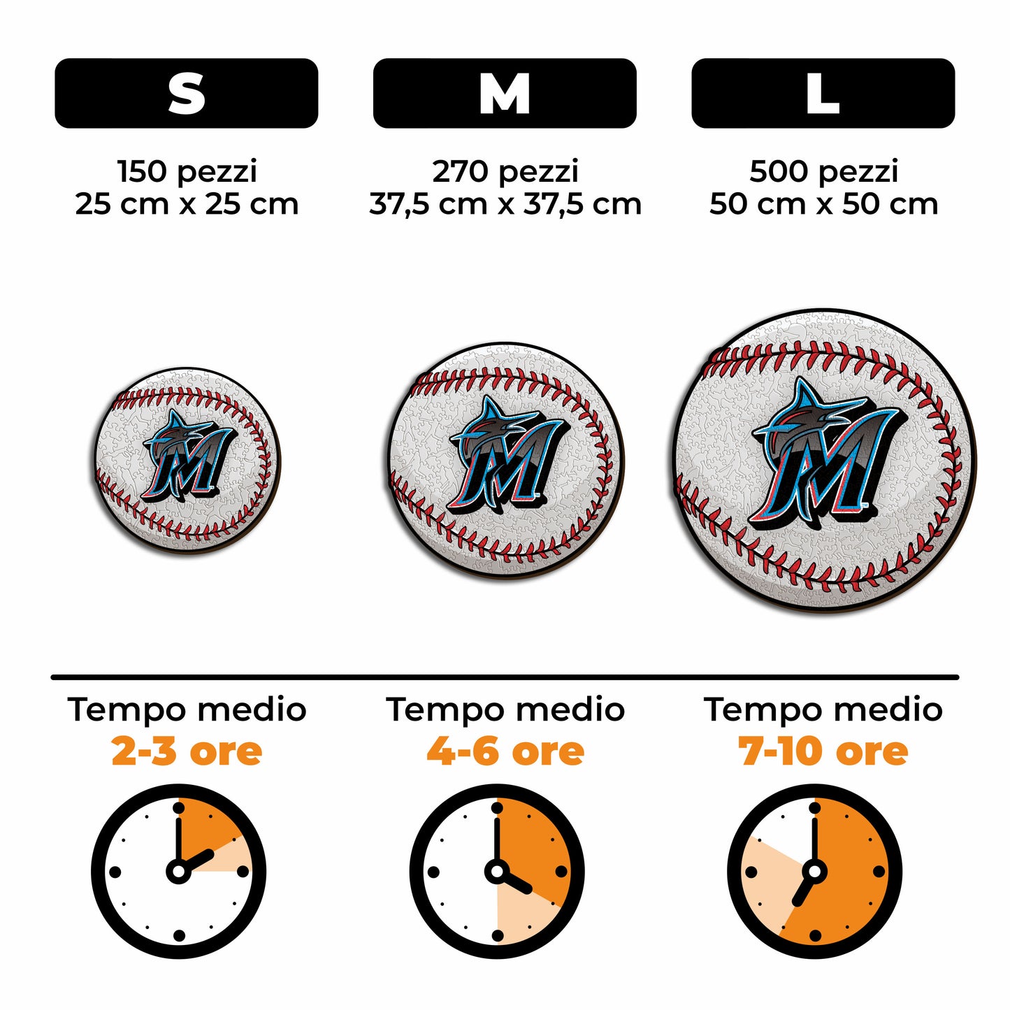 Miami Marlins™ Palla - Puzzle di Legno