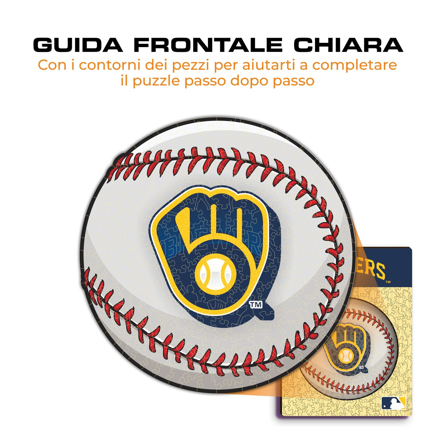 Milwaukee Brewers™ Palla - Puzzle di Legno