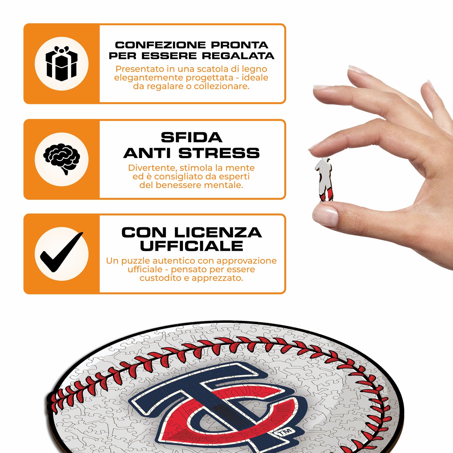 Minnesota Twins™ Palla - Puzzle di Legno
