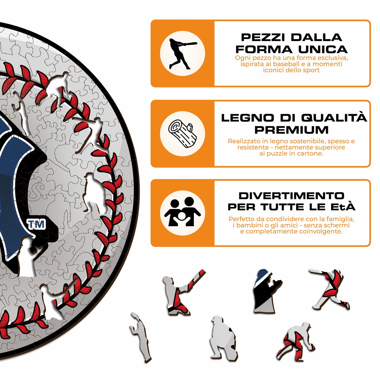New York Yankees™ Palla - Puzzle di Legno