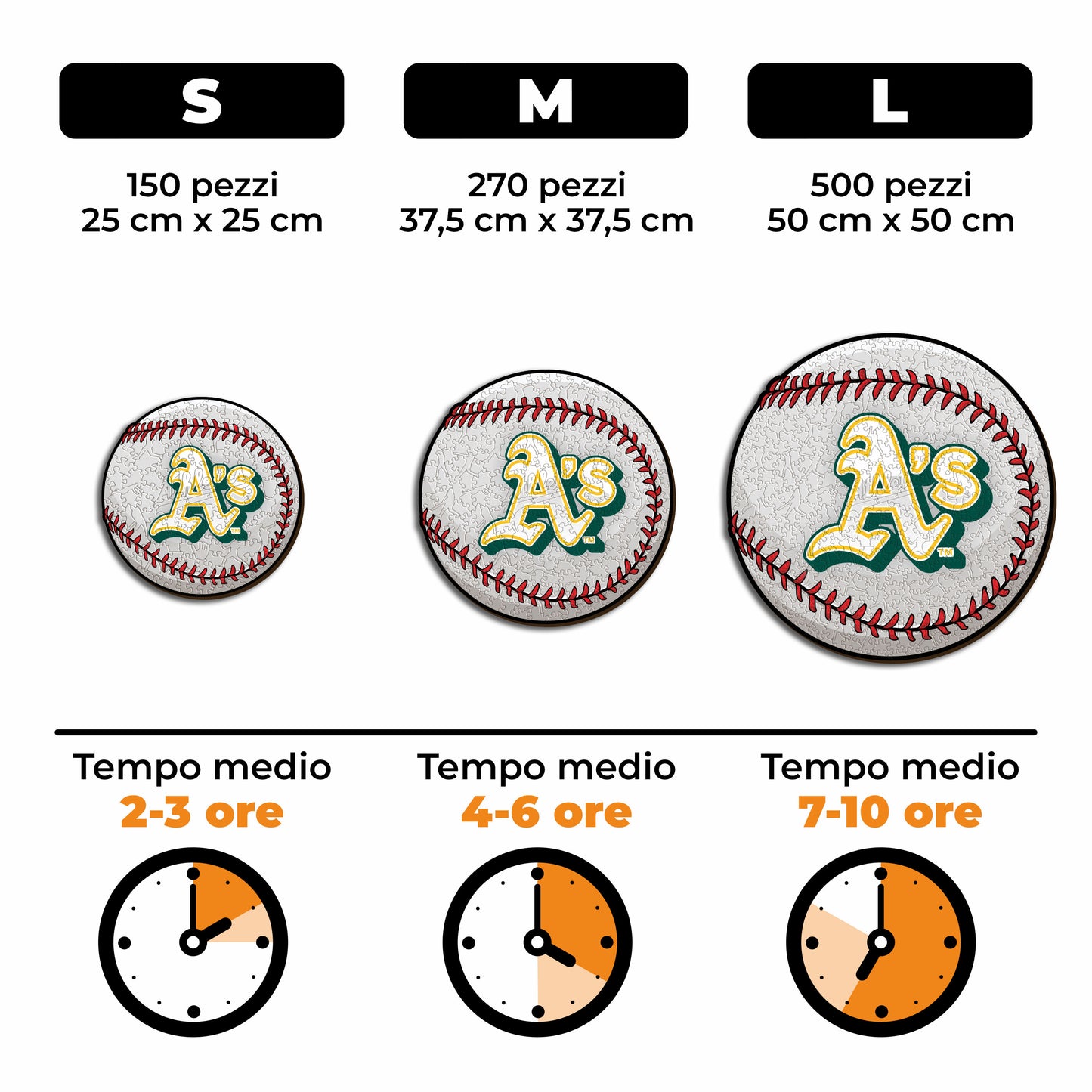 Oakland Athletics™ Palla - Puzzle di Legno