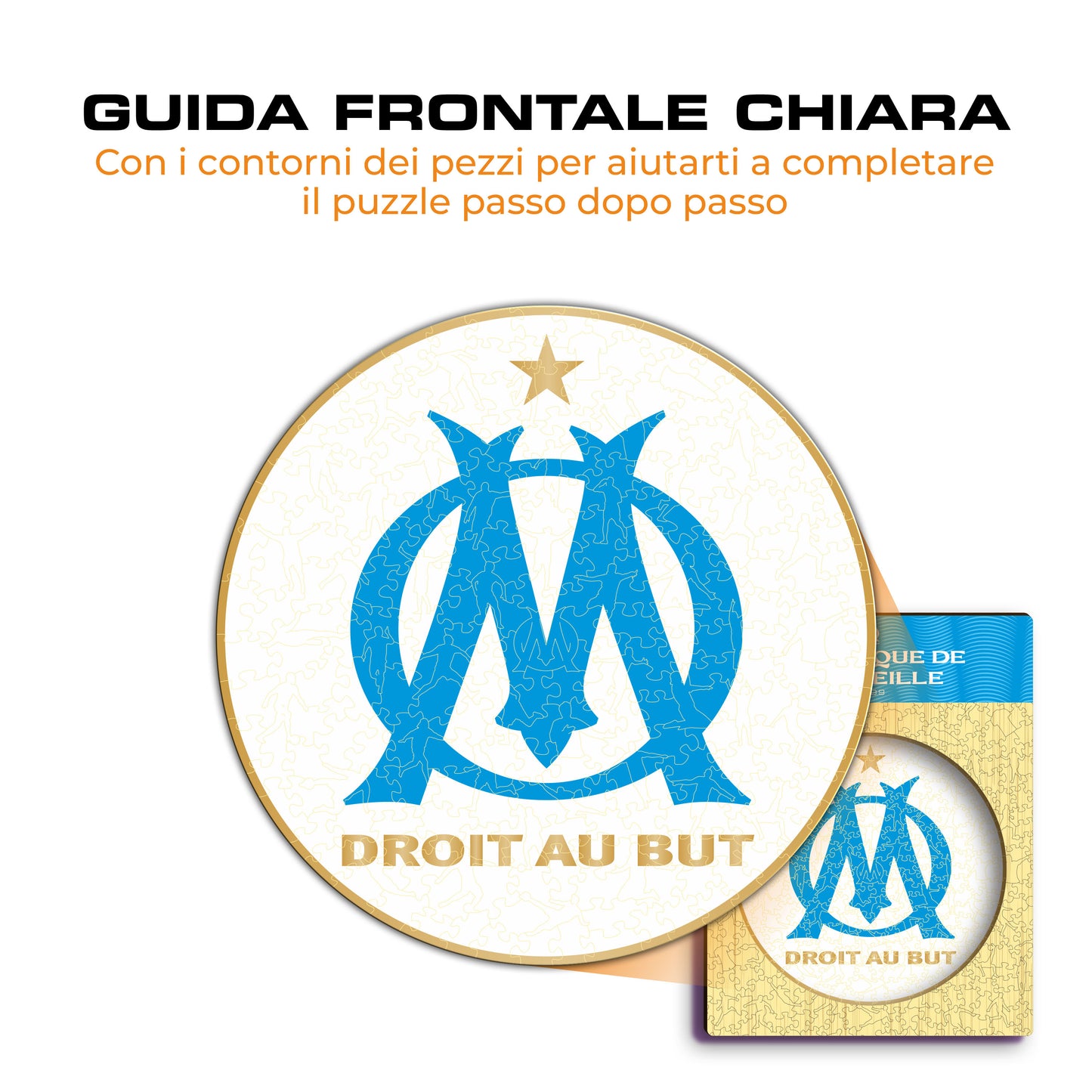 Logo Olympique de Marseille® - Puzzle di Legno