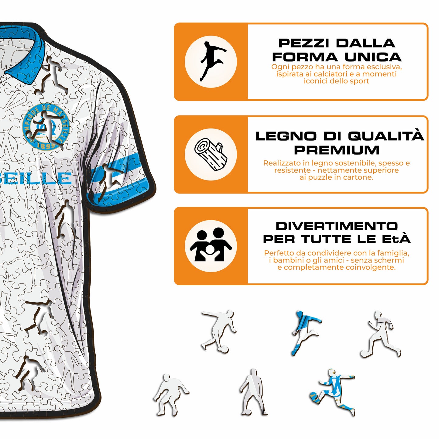 Maglia Olympique de Marseille® - Puzzle di Legno