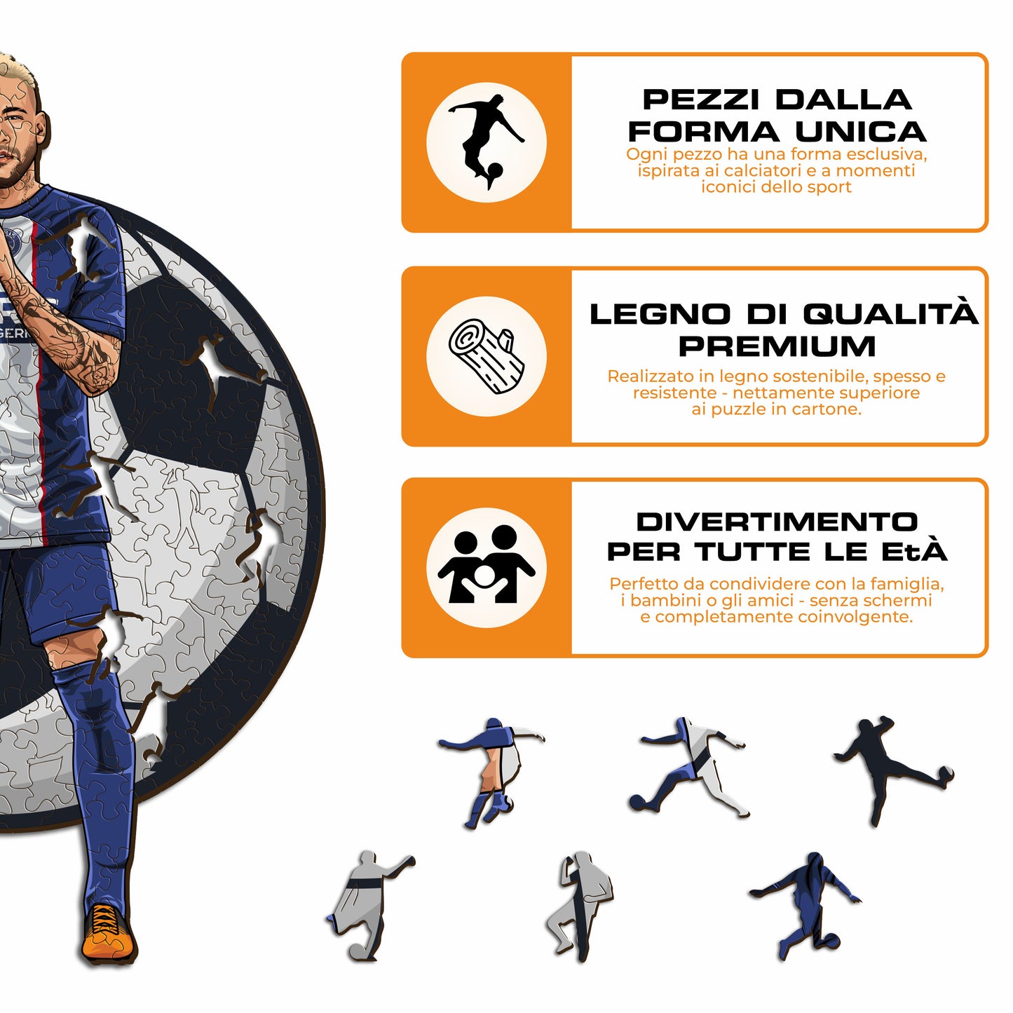 Neymar Jr. - Puzzle di Legno