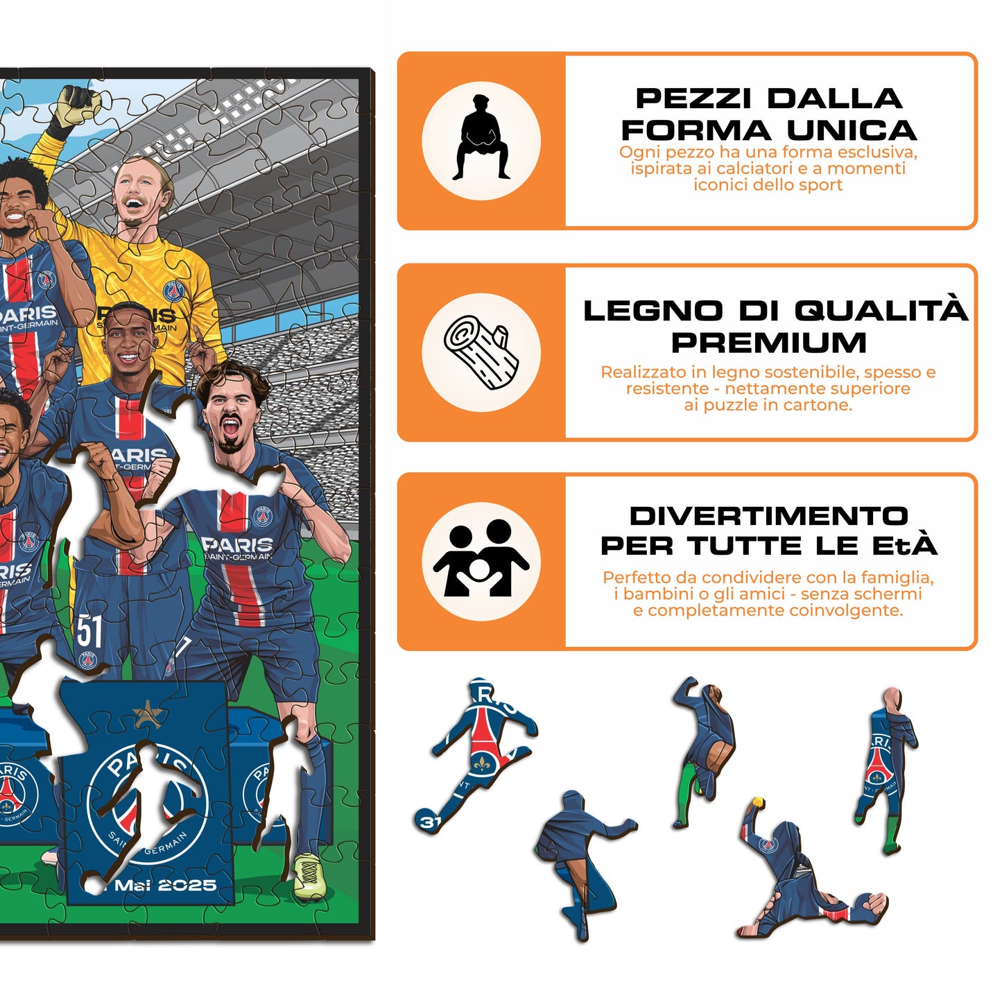 Squadra Paris Saint-Germain® - Puzzle di Legno