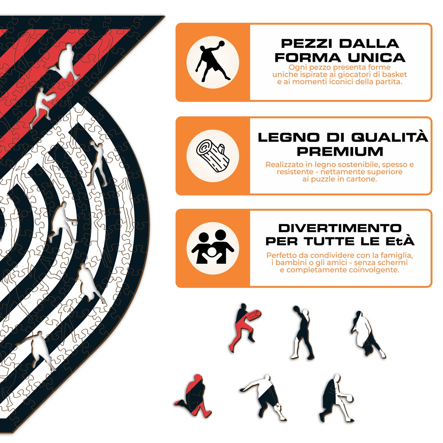Portland Trail Blazers™ Logo - Puzzle di Legno