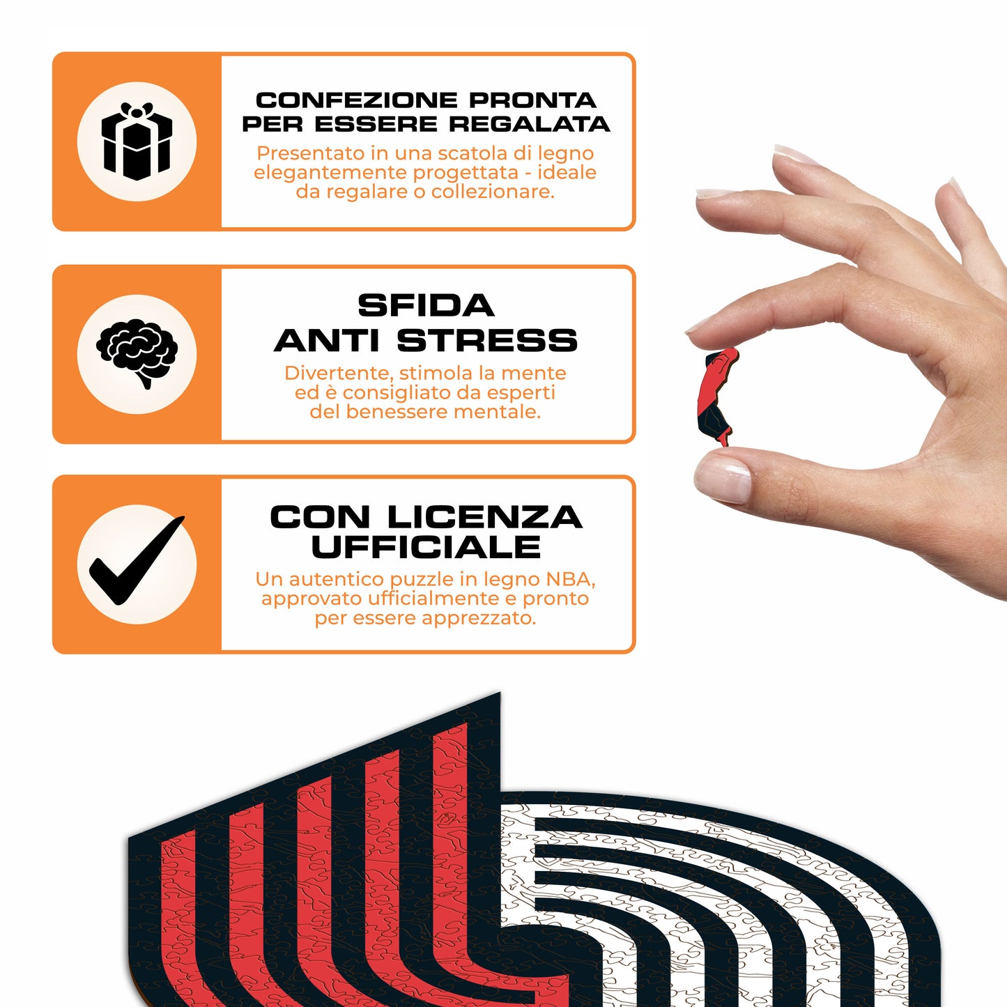 Portland Trail Blazers™ Logo - Puzzle di Legno