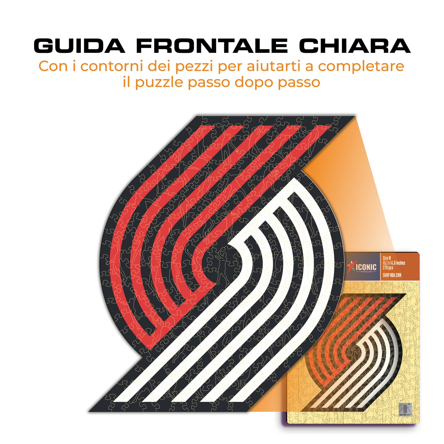 Portland Trail Blazers™ Logo - Puzzle di Legno