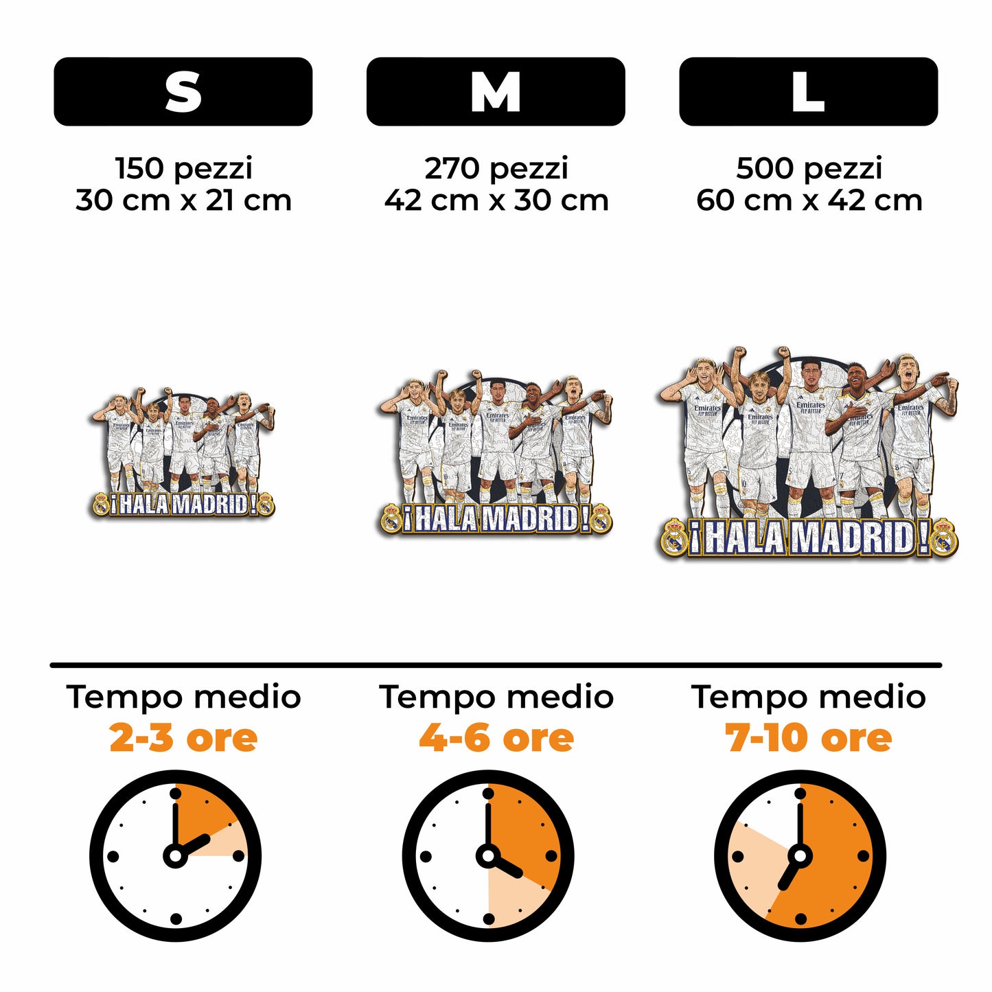 5 Players Real Madrid® - Puzzle di Legno