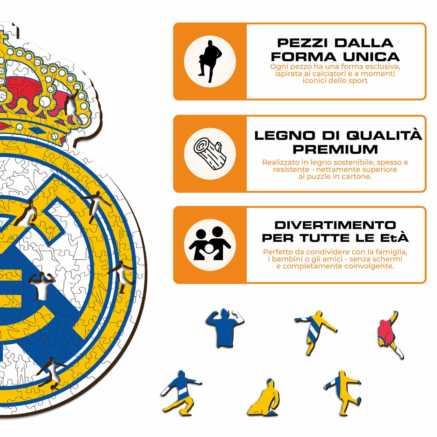 Logo Real Madrid® - Puzzle di Legno