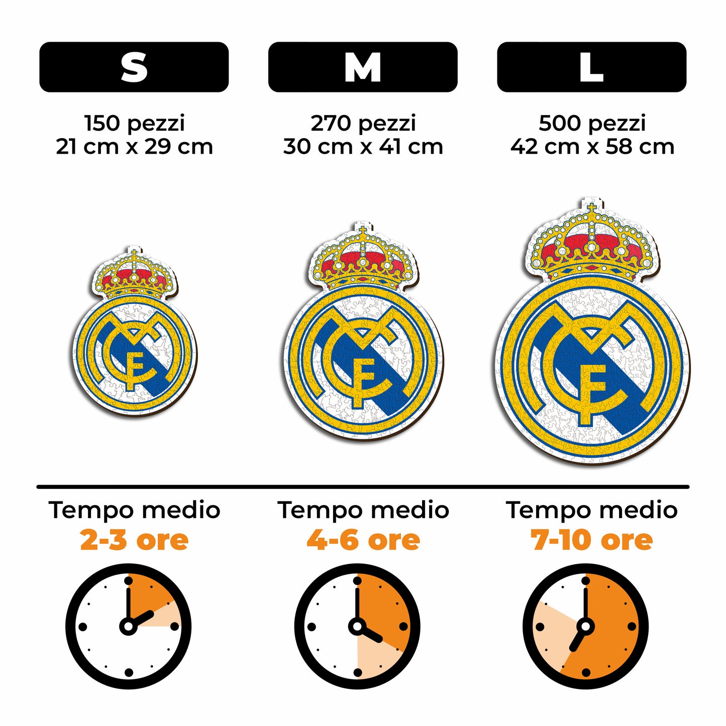Logo Real Madrid® - Puzzle di Legno