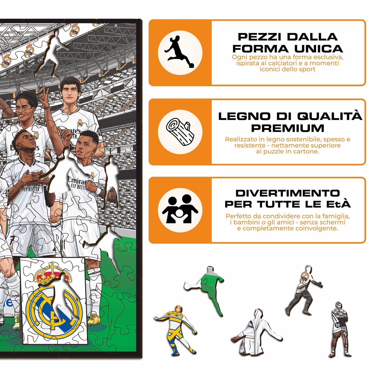 Squadra Real Madrid® - Puzzle di Legno