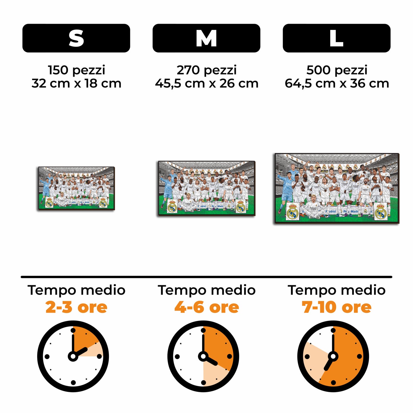 2 PACK Real Madrid® Logo + Squadra