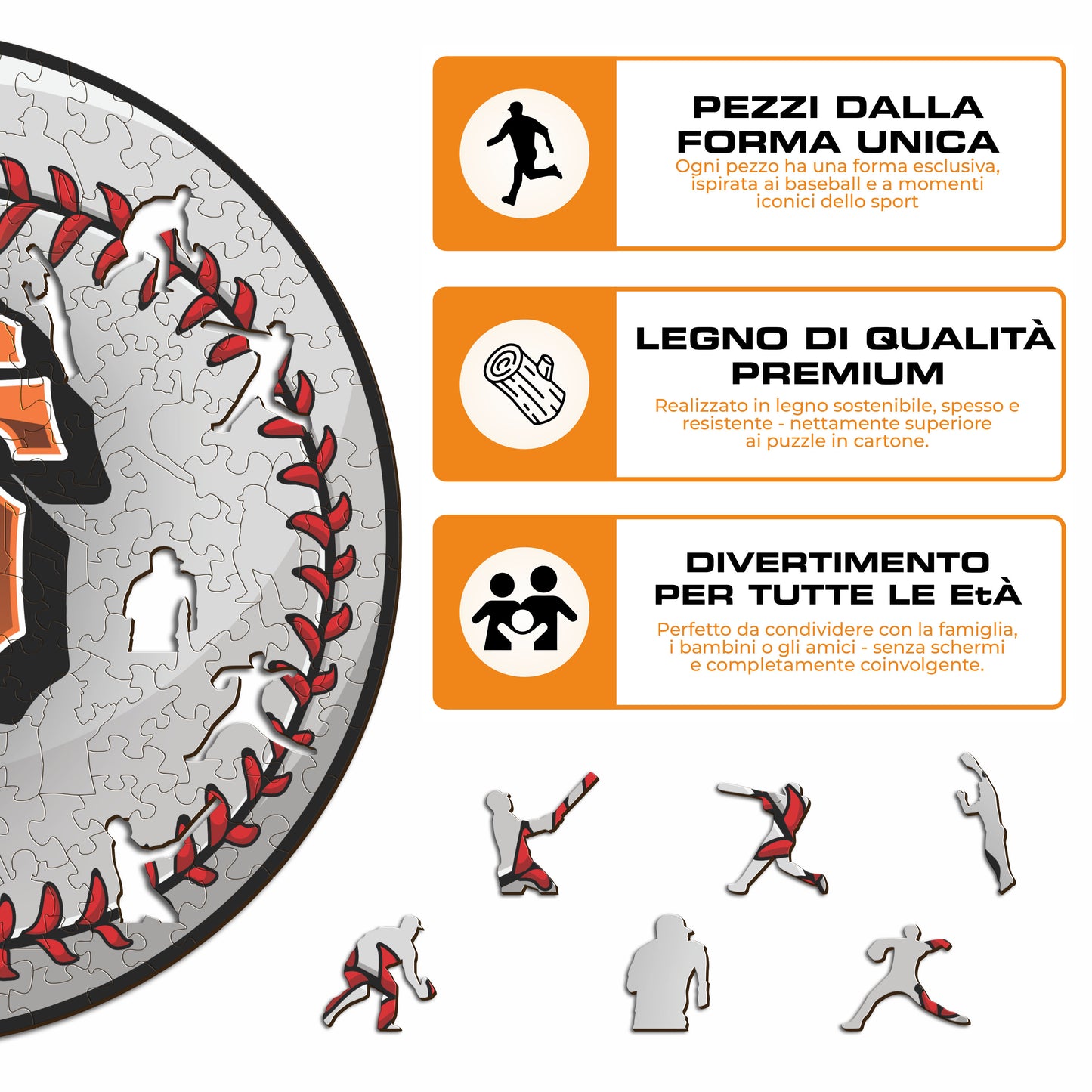 San Francisco Giants™ Palla - Puzzle di Legno