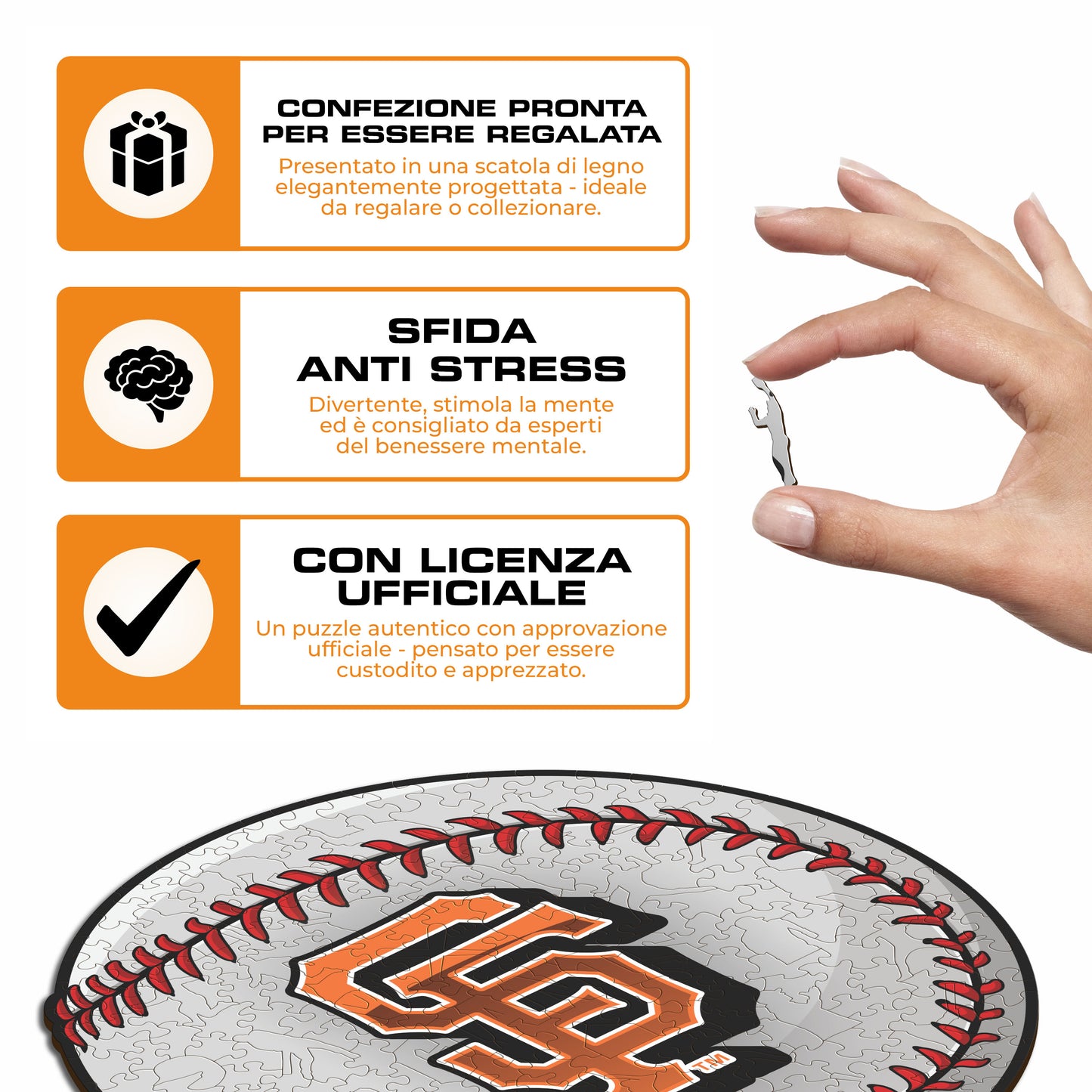 San Francisco Giants™ Palla - Puzzle di Legno