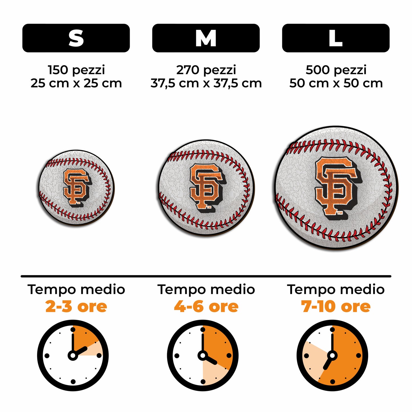 San Francisco Giants™ Palla - Puzzle di Legno