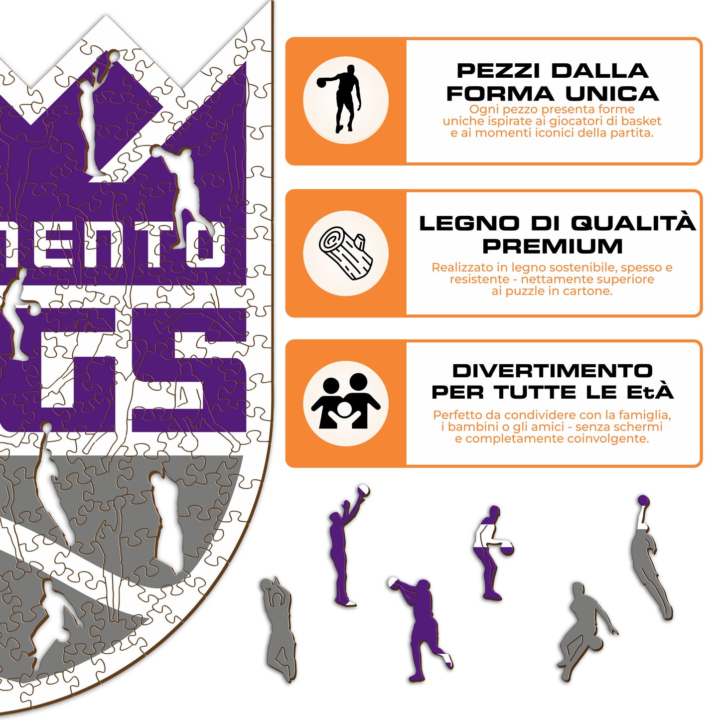Sacramento Kings™ Logo - Puzzle di Legno