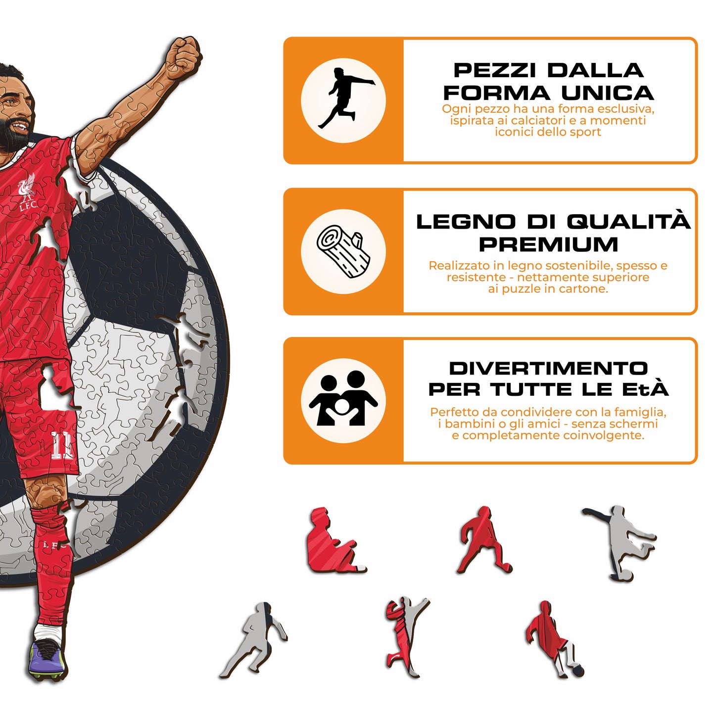 Mohamed Salah - Puzzle di Legno