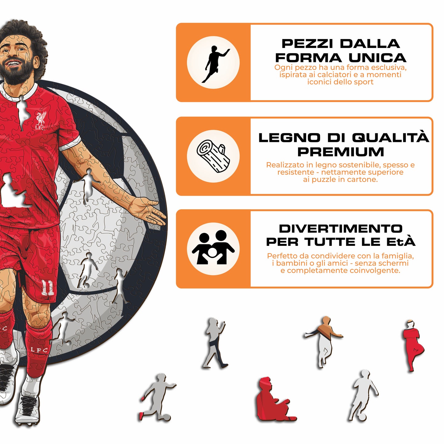 Mohamed Salah - Puzzle di Legno