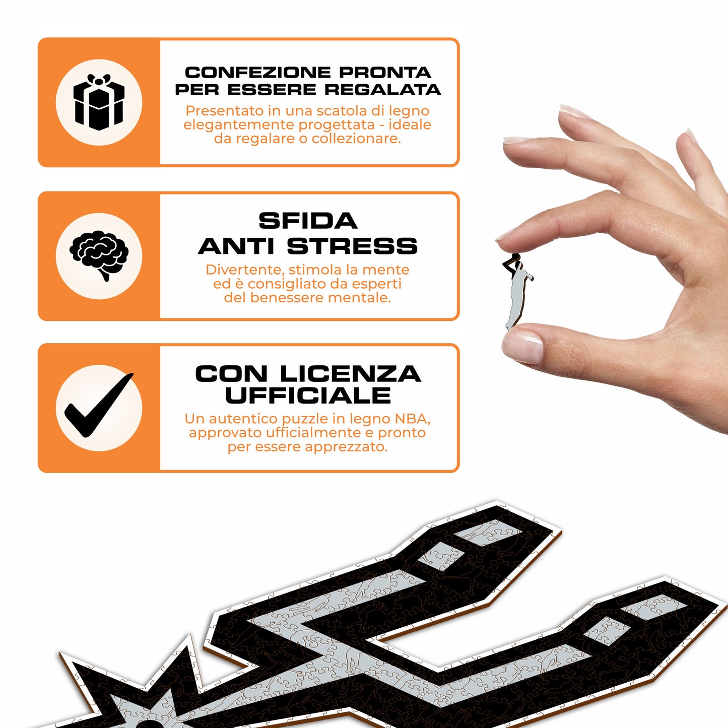 San Antonio Spurs™ Logo - Puzzle di Legno