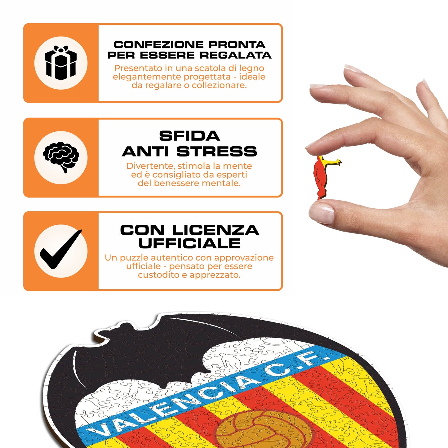 Logo Valencia CF® - Puzzle di Legno