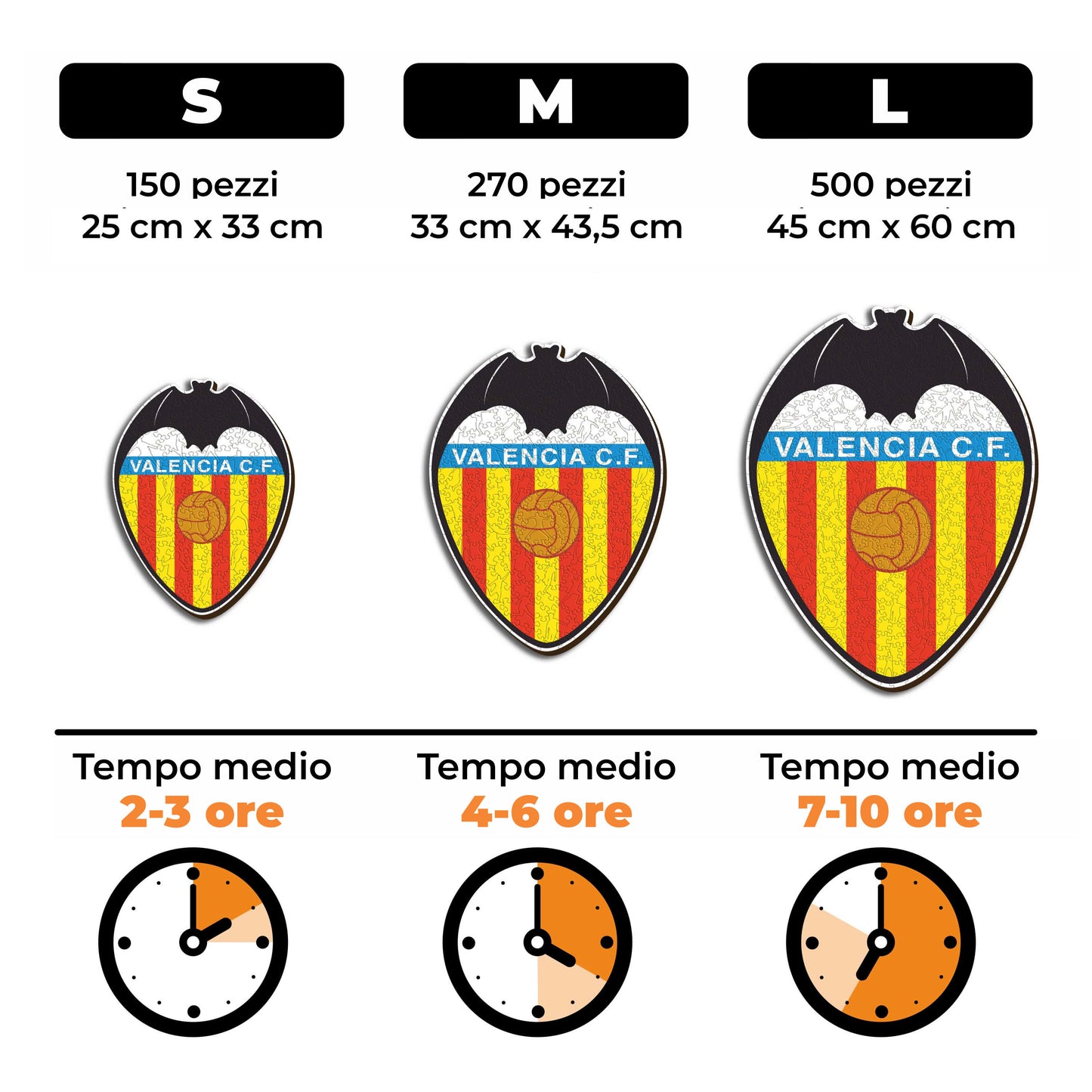 Logo Valencia CF® - Puzzle di Legno