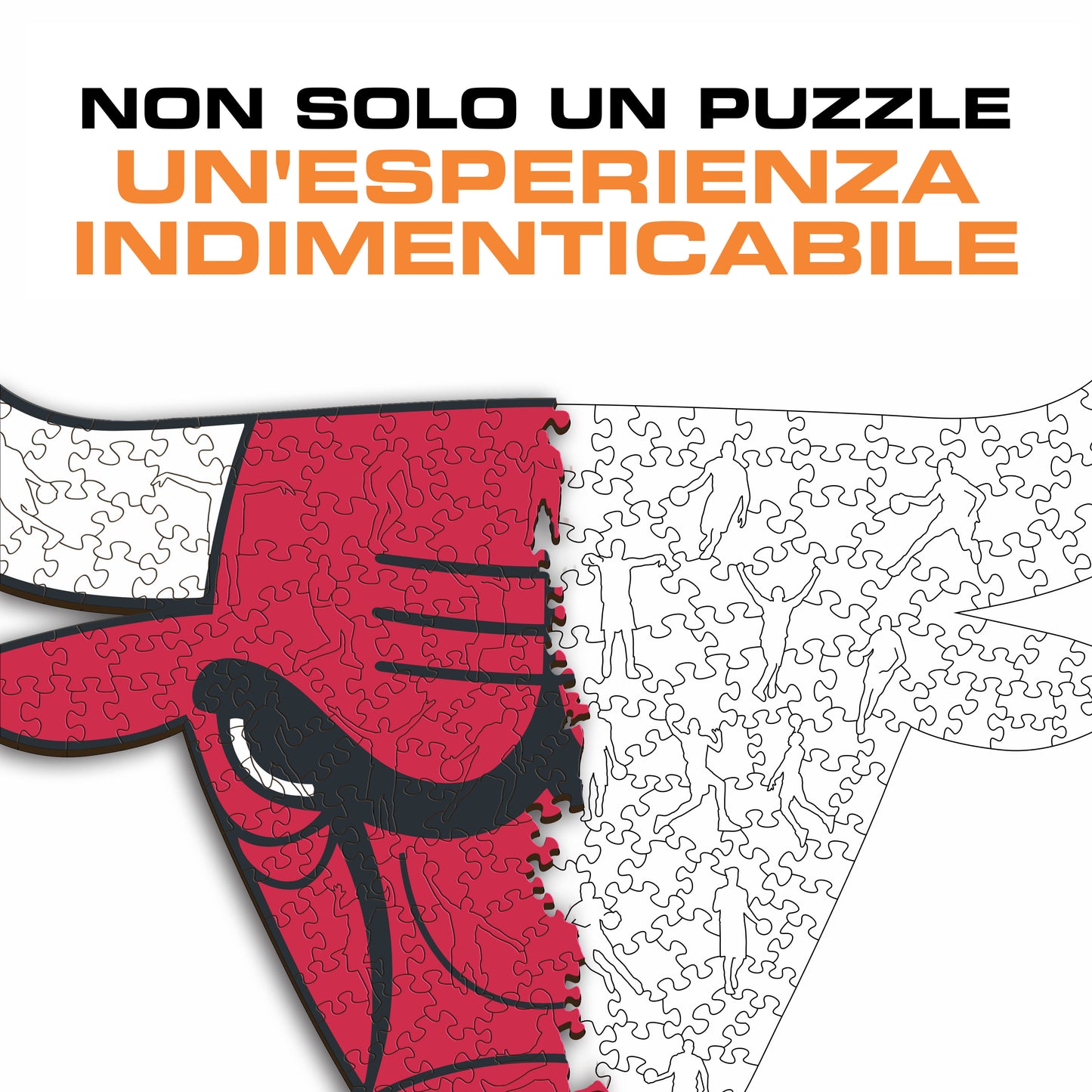 Chicago Bulls™ Logo - Puzzle di Legno