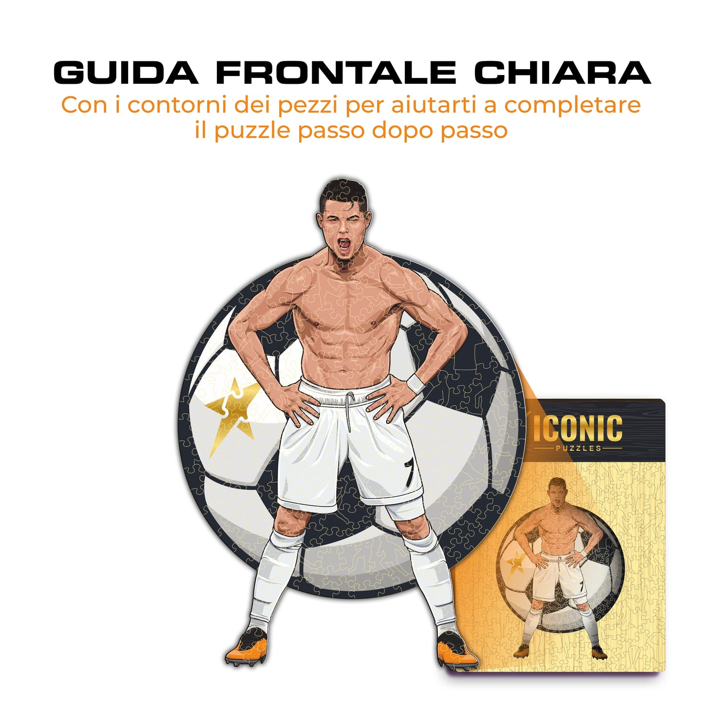 Cristiano Ronaldo - Puzzle di Legno