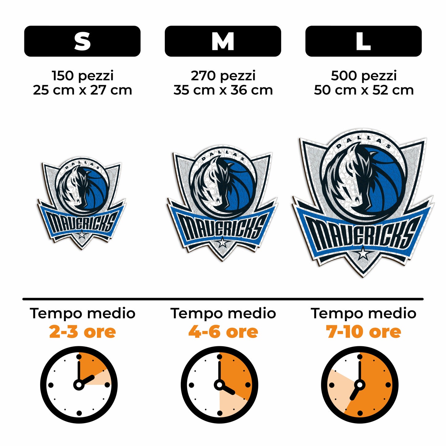 Dallas Mavericks™ Logo - Puzzle di Legno
