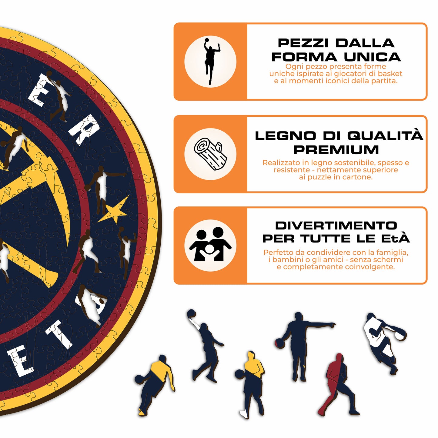 Denver Nuggets™ Logo - Puzzle di Legno