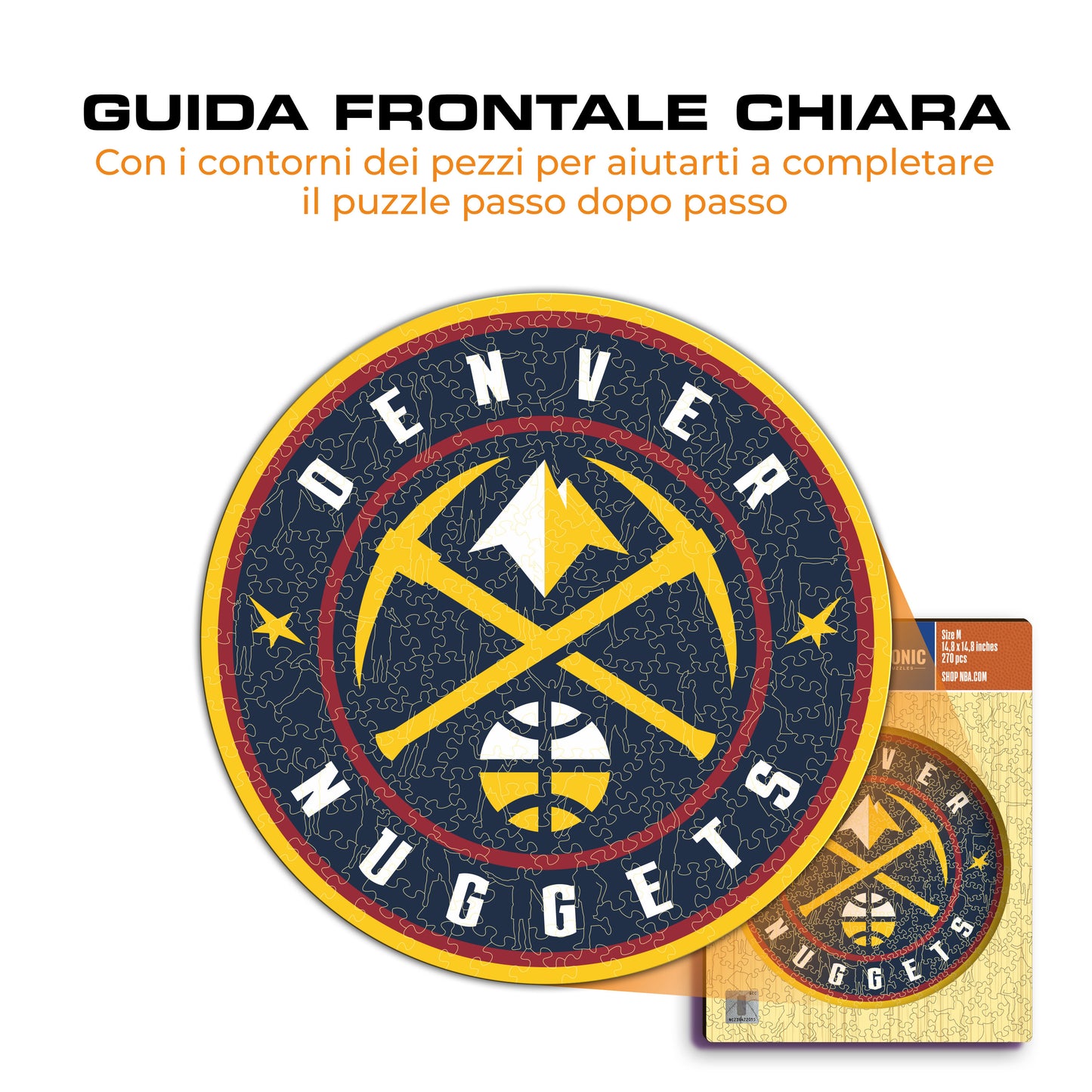 Denver Nuggets™ Logo - Puzzle di Legno