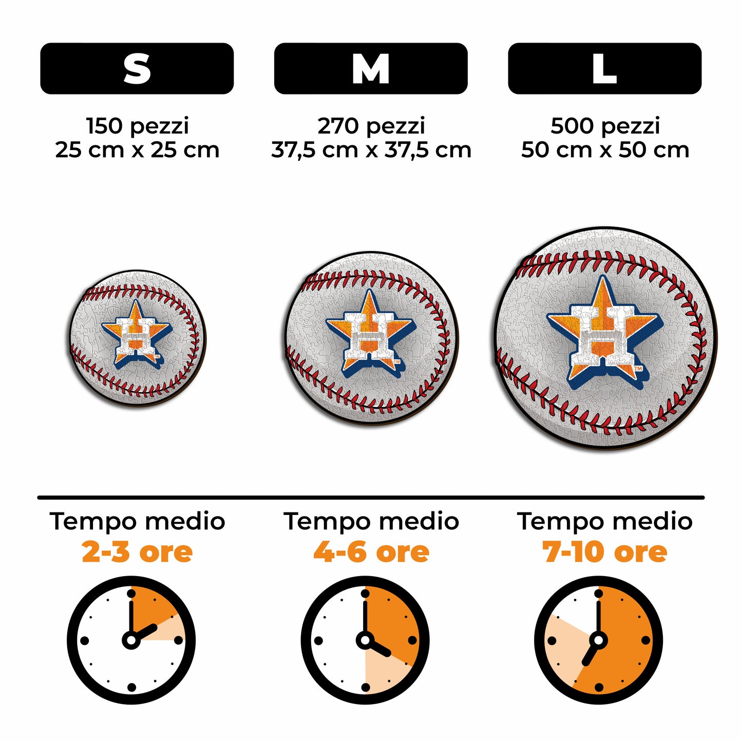 Houston Astros™ Palla - Puzzle di Legno