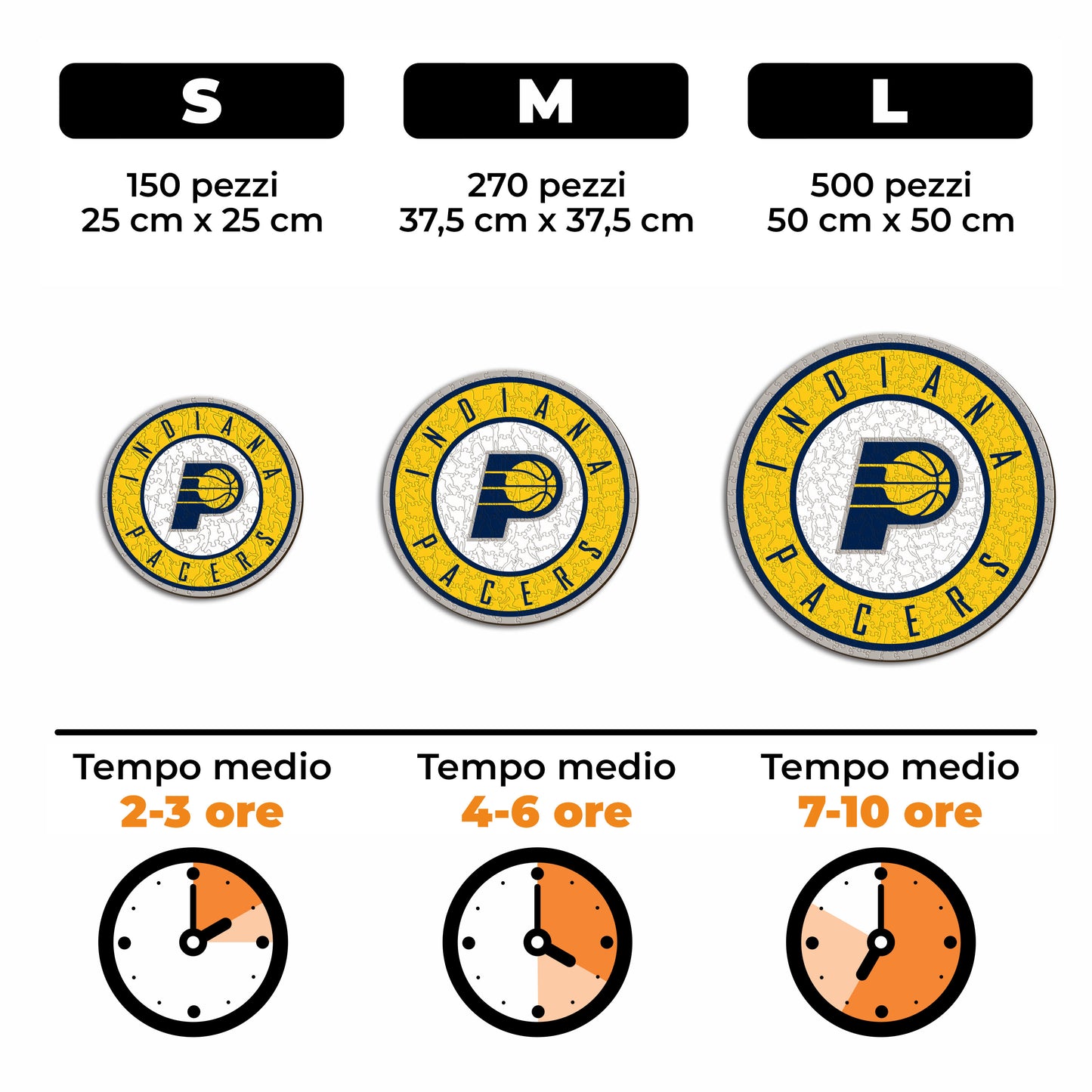 Indiana Pacers™ Logo - Puzzle di Legno