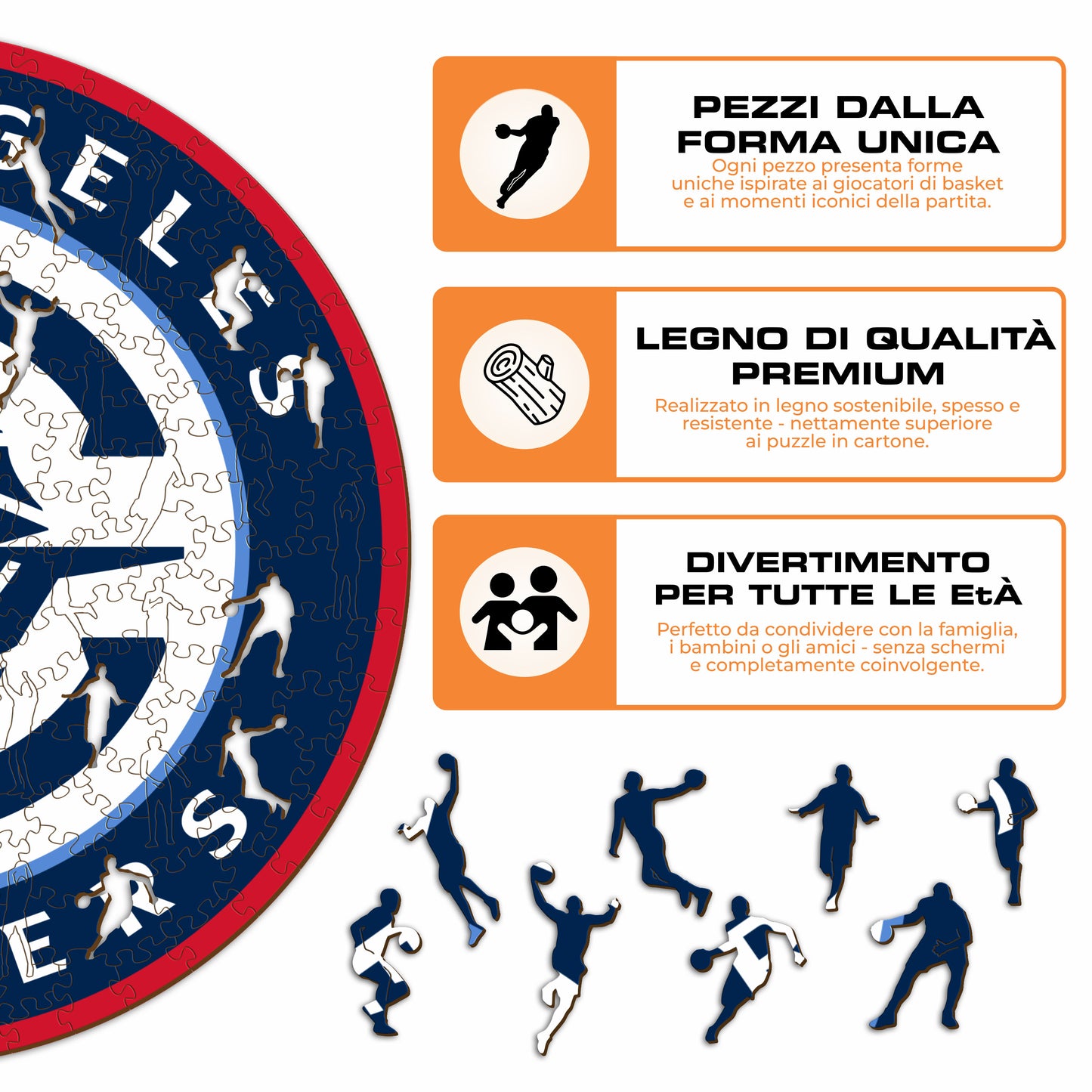 Los Angeles Clippers™ Logo - Puzzle di Legno