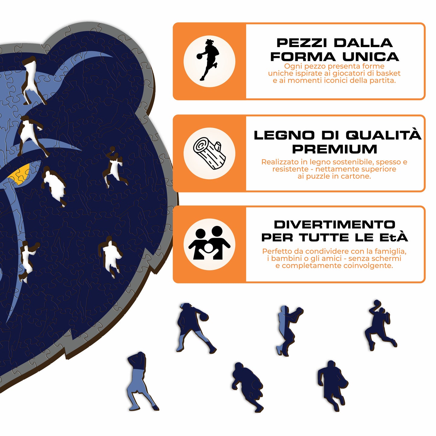 Memphis Grizzlies™ Logo - Puzzle di Legno