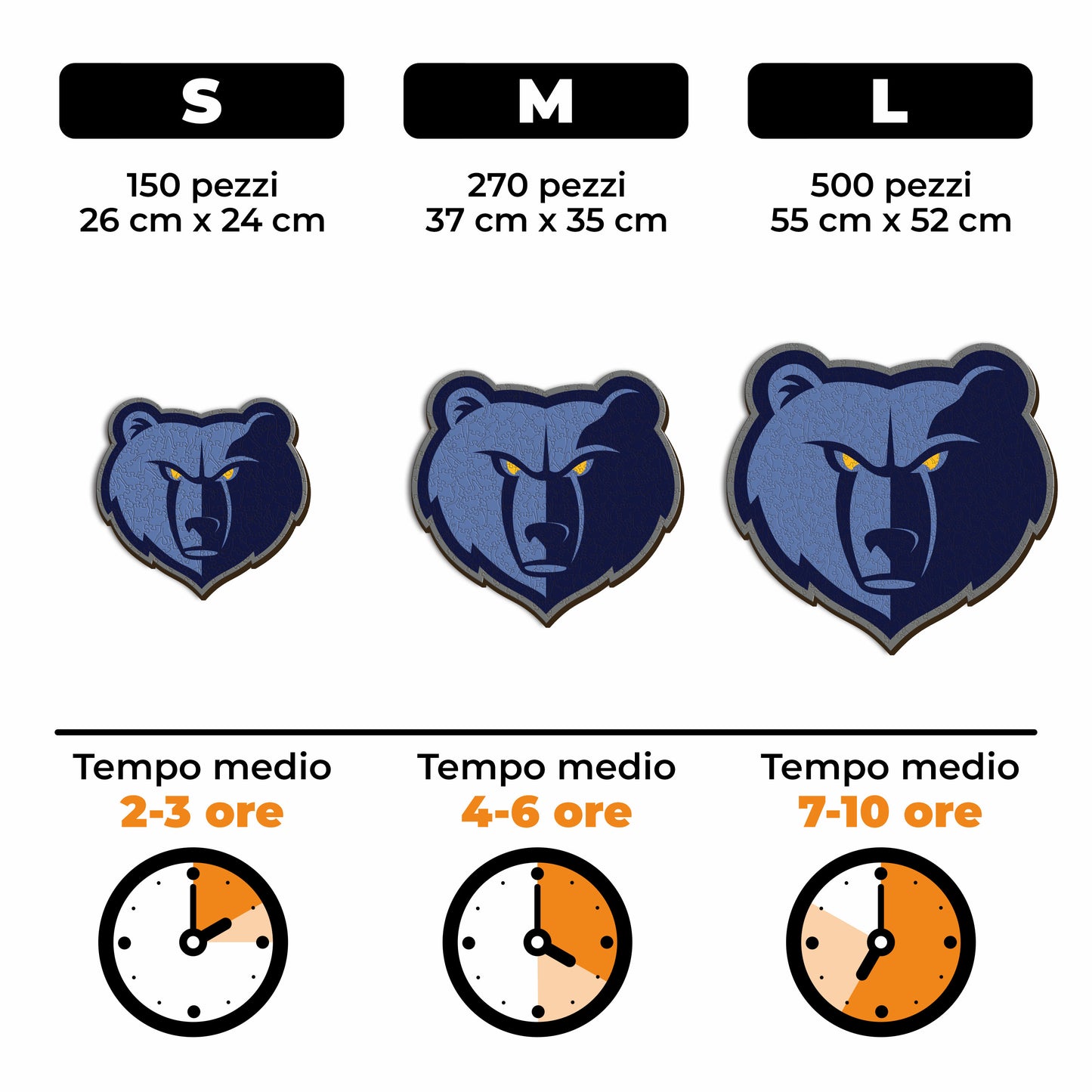Memphis Grizzlies™ Logo - Puzzle di Legno